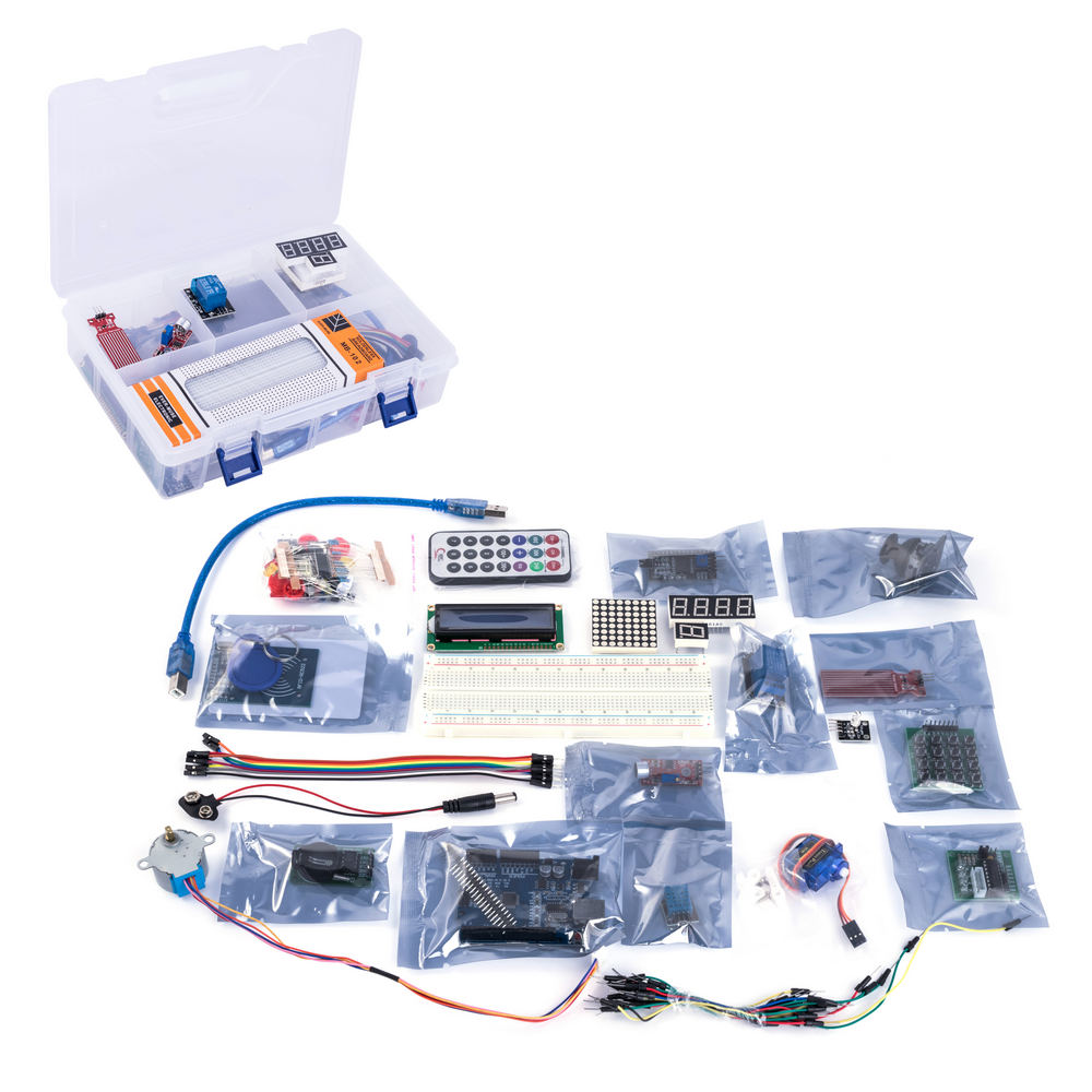 Arduino UNO Starterkit mit RFID in einer Plastikbox