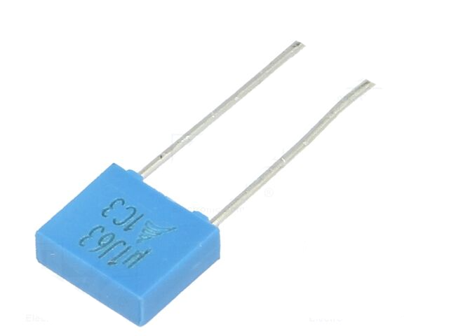 0,1uF; 40VAC; 63VDC; 5mm; ±5%; 7.3x6.5x2.5mm (B32529C0104J289)