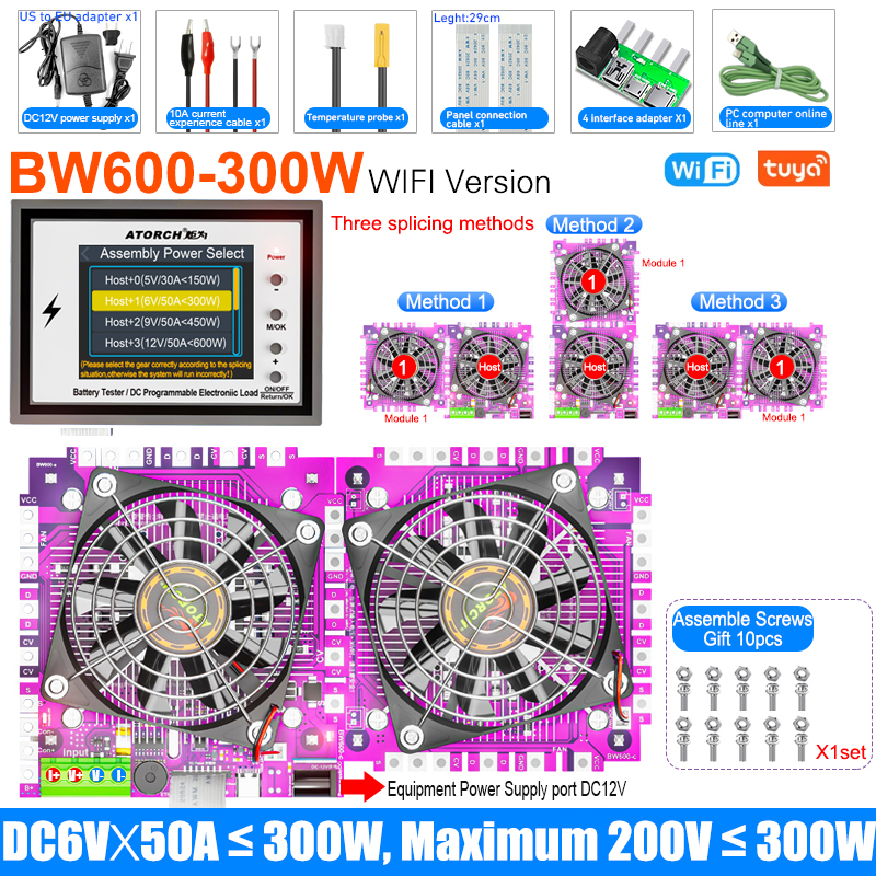 Електронне навантаження BW600-300W WiFi (Atorch)