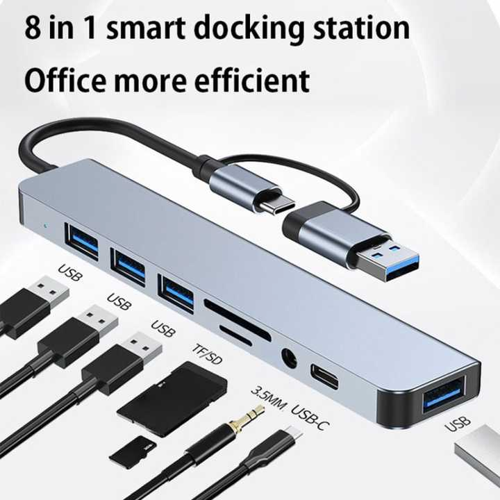 USB 3.0, type-С HUB 8 портів YiChen