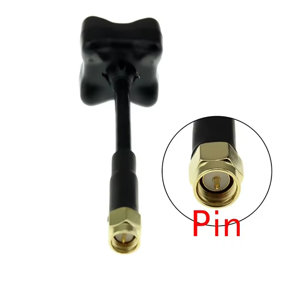 Антена всеспрямована чорна, довга 85мм, TBS 5.8G, 1.6dBi SMA