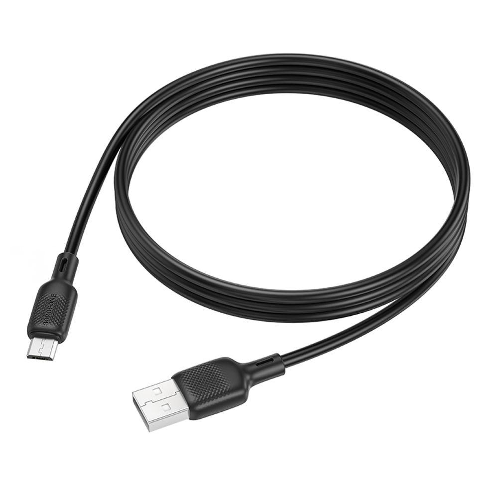 Кабель USBA-plug - USBmicro - plug довжина 2м, чорний (Borofone BX113)
