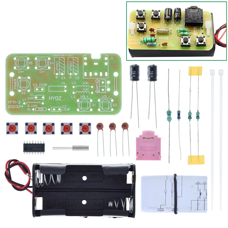 Набір для самостійного збирання, радіо приймач FM стерео 76-108MHz Набір для самостійного збирання, радіо приймач FM стерео 76-108MHz