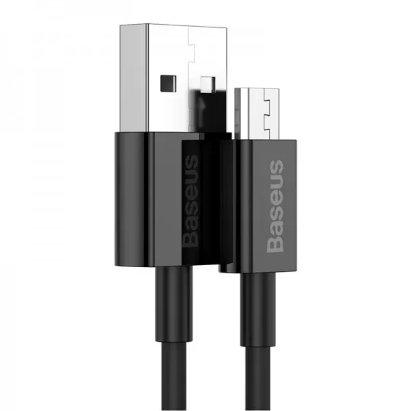 Кабель USBA-plug - USBmicro - plug довжина 2м, чорний (Baseus CAMYS-A01/CAMYS-A02)