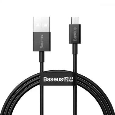 Кабель USBA-plug - USBmicro - plug довжина 2м, чорний (Baseus CAMYS-A01/CAMYS-A02)