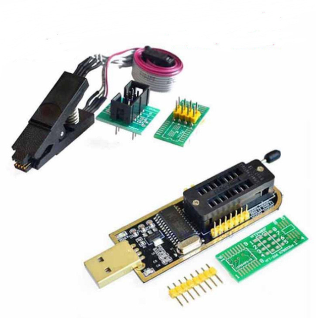 Многофункциональный USB-программатор CH341A + клипса для программирования SO-8 внутриплатно