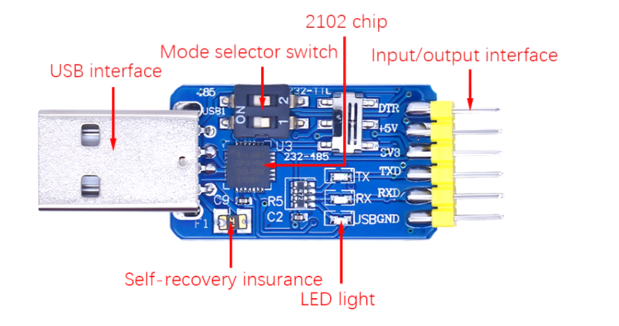 CP2102 мультифункциональный модуль 6в1