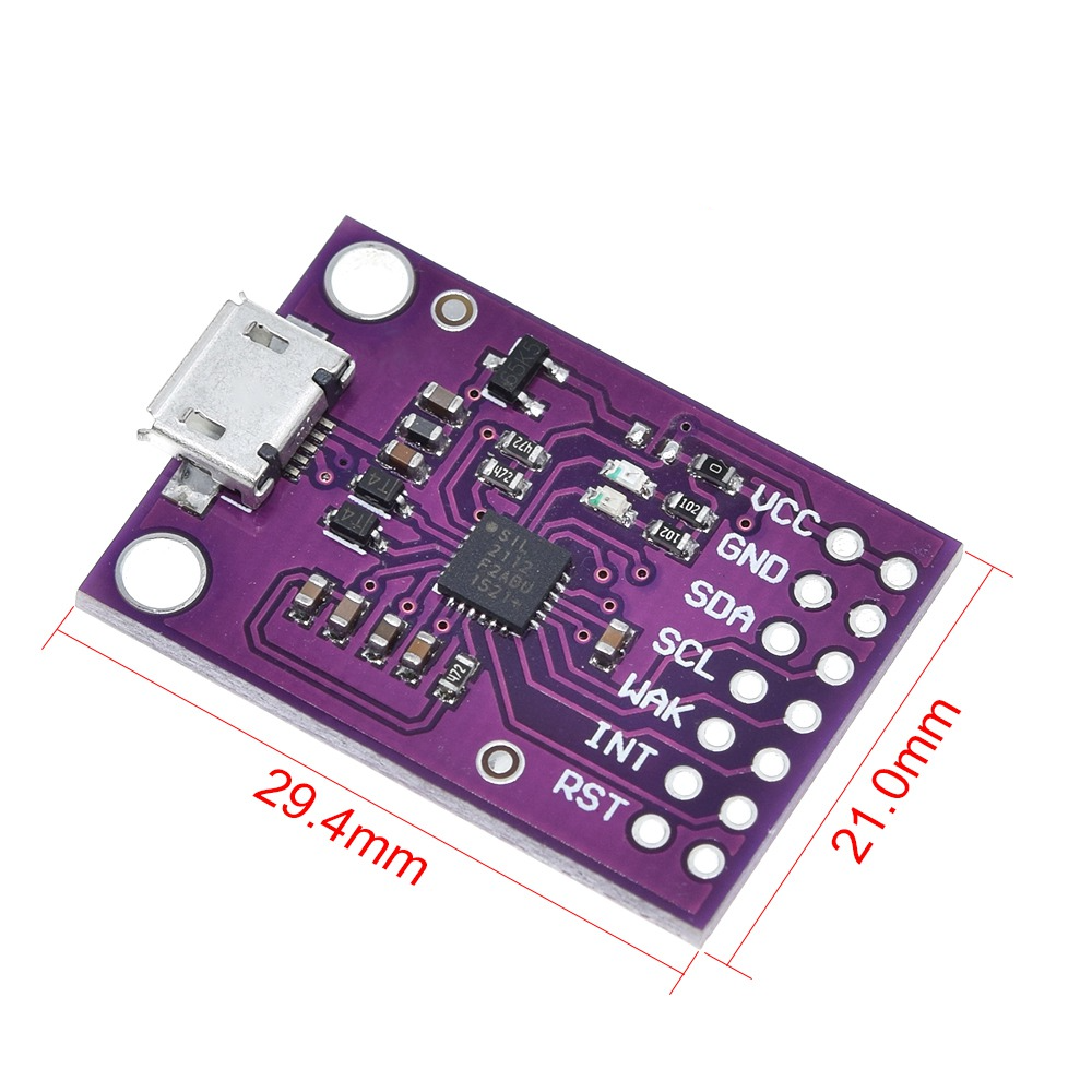 Комунікаційний модуль CP2112 USB–SMBus/I2C, MicroUSB. Комунікаційний модуль CP2112 USB–SMBus/I2C, MicroUSB.