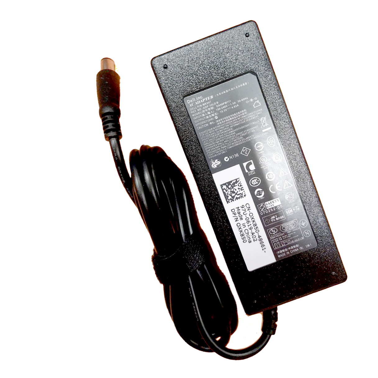 Блок живлення для ноутбука DELL 19.5V 4.62А, 90Вт штекер 7.4*5.0 мм, DA90PM11