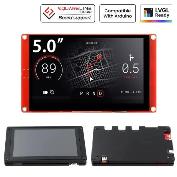 Display CrowPanel 5,0" ESP32-S3 800×480 mit Touchscreen und Acrylgehäuse Display CrowPanel 5,0" ESP32-S3 800×480 mit Touchscreen und Acrylgehäuse