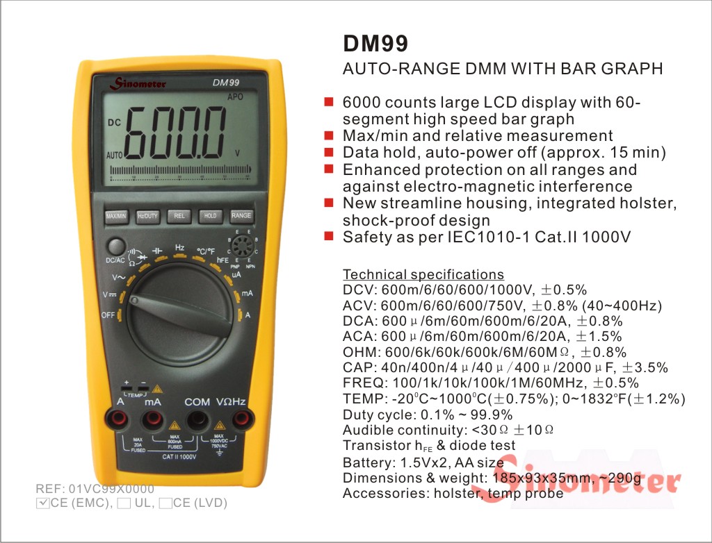 Multimeter professionell DM99