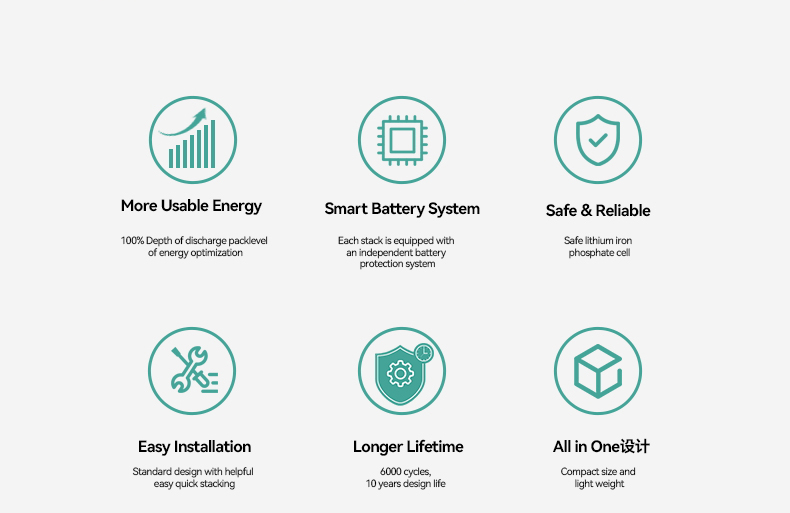 LiFePO4 200Ah, 51.2V, для монтажа на стіну, FSD-P10KWH-200AH