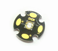 LED Kristall 8mm am Kühler grün klar (525nm) 120° (GNL-R20-300HPPG G-Nor)