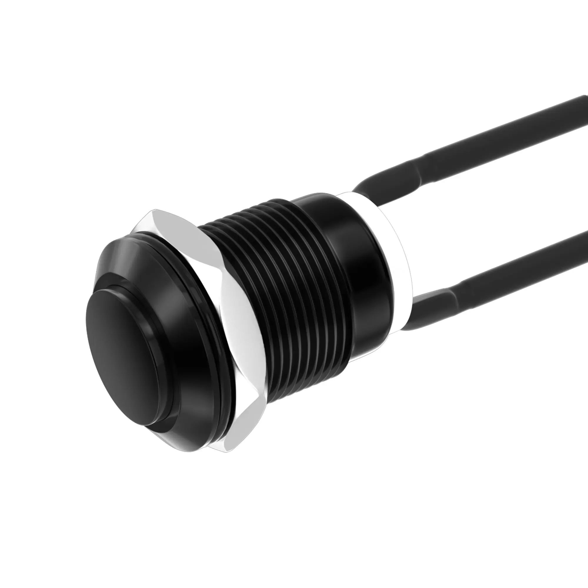 Кнопка без фіксації на проводі, IP65, GQ12H-10M-A Black Кнопка без фіксації на проводі, IP65, GQ12H-10M-A Black