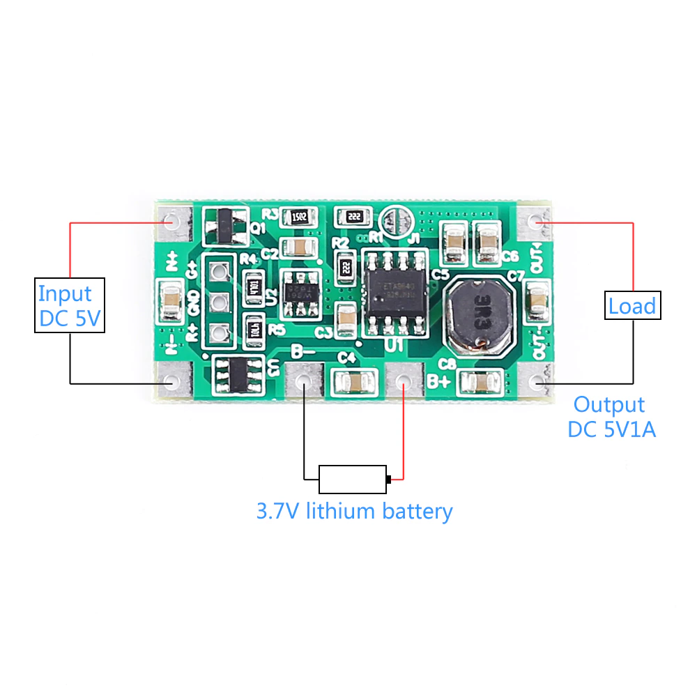 DC 5V Charging Step Up Booster Module for 18650 Lithium Battery UPS Voltage Converter Protection