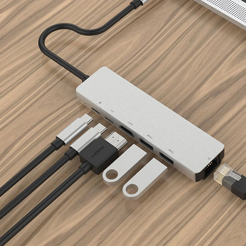 USB 3.0, type-С HUB 6в1 із RJ45