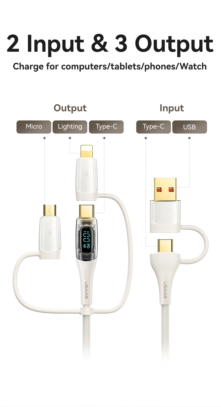 Кабель USB US-SJ616 PD100W 1.2м (USAMS) чорний