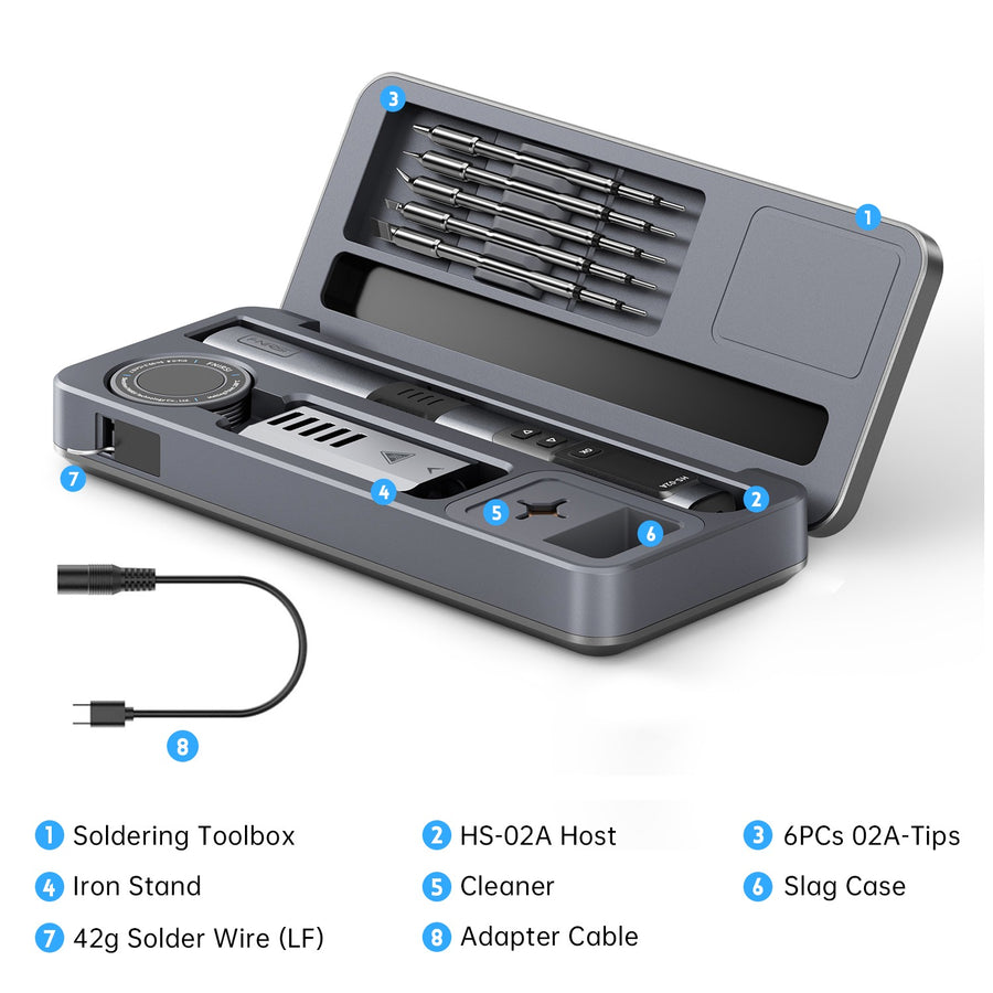 HS-02A F Blue with K, B, C2, I, JS, KU tips (without PD adaptor)