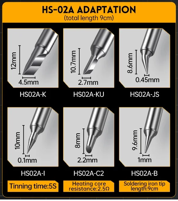 HS-02A F Blue with K, B, C2, I, JS, KU tips (without PD adaptor)