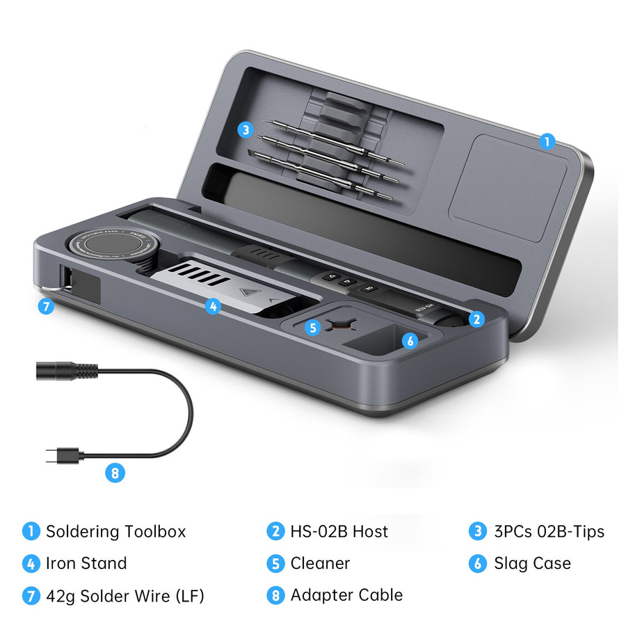 HS-02B Black with IS, I, K tips (without PD adaptor)