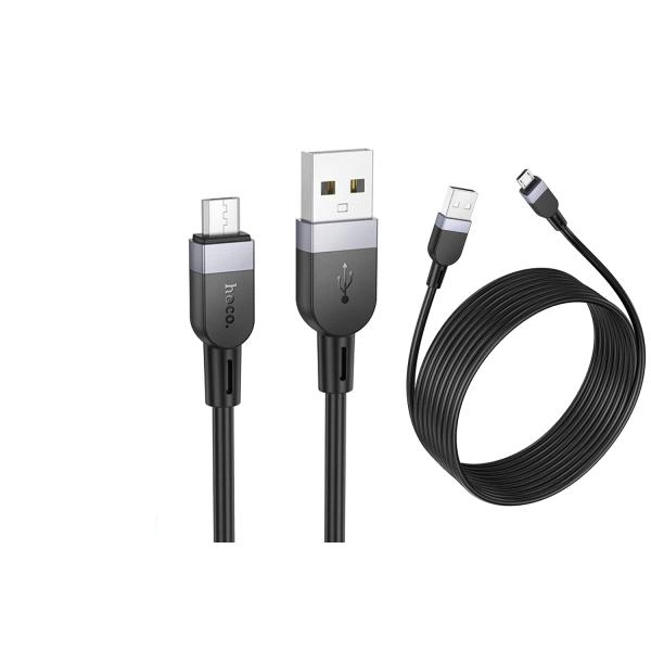 Кабель USB A plug - USB micro plug довжина 2m, чорний 2.4A Hoco (X109) Кабель USB A plug - USB micro plug довжина 2m, чорний 2.4A Hoco (X109)