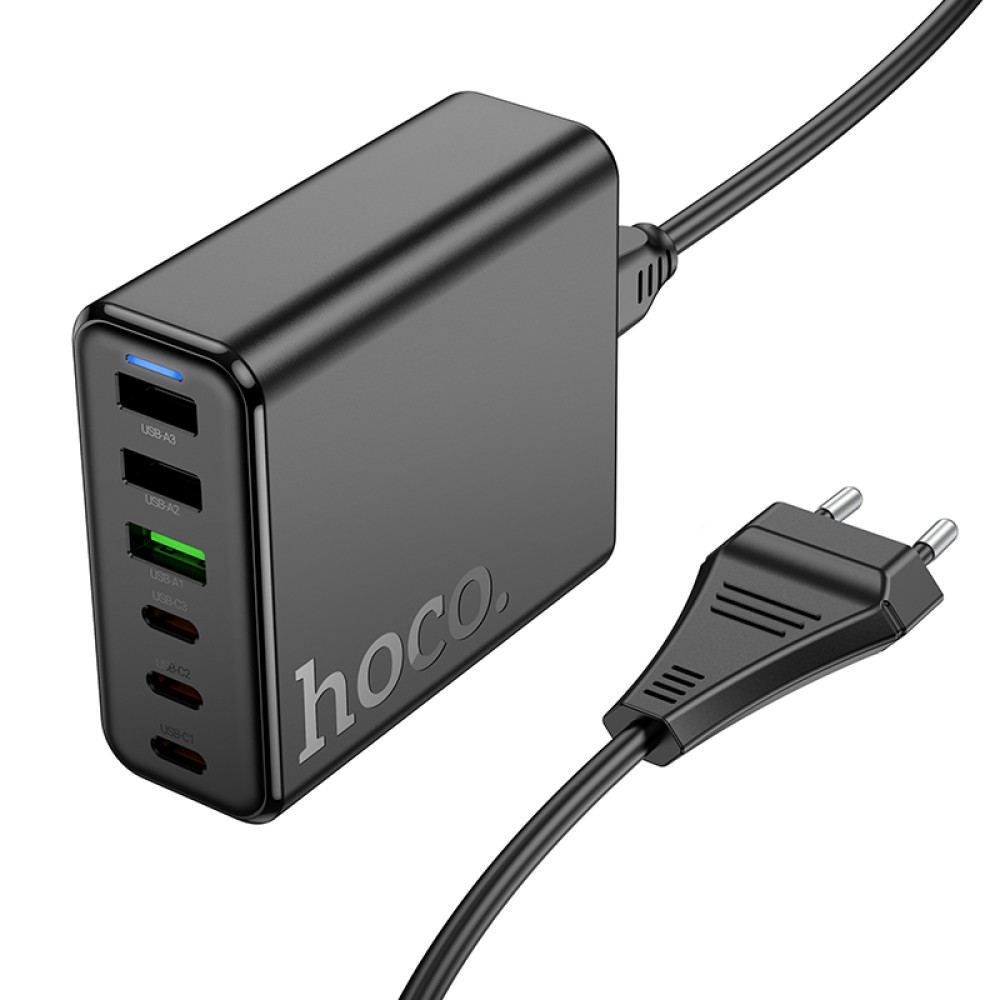 Зарядний пристрій чорний Hoco C133A Earl 6-port (3C3A) PD75W Зарядний пристрій чорний Hoco C133A Earl 6-port (3C3A) PD75W
