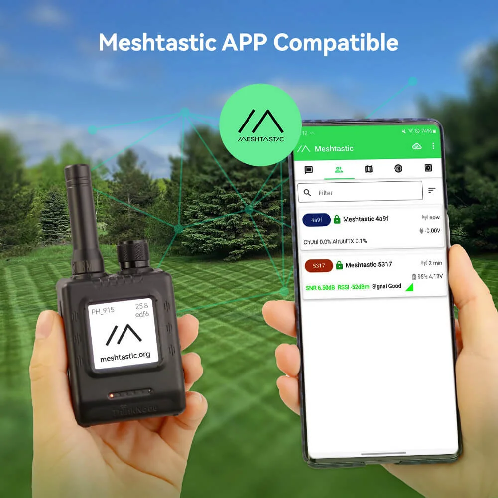 Трансивер ThinkNode M5 Meshtastic LoRa 915 МГц на ESP32-S3 з дисплеєм 1,54" та GPS Трансивер ThinkNode M5 Meshtastic LoRa 915 МГц на ESP32-S3 з дисплеєм 1,54" та GPS