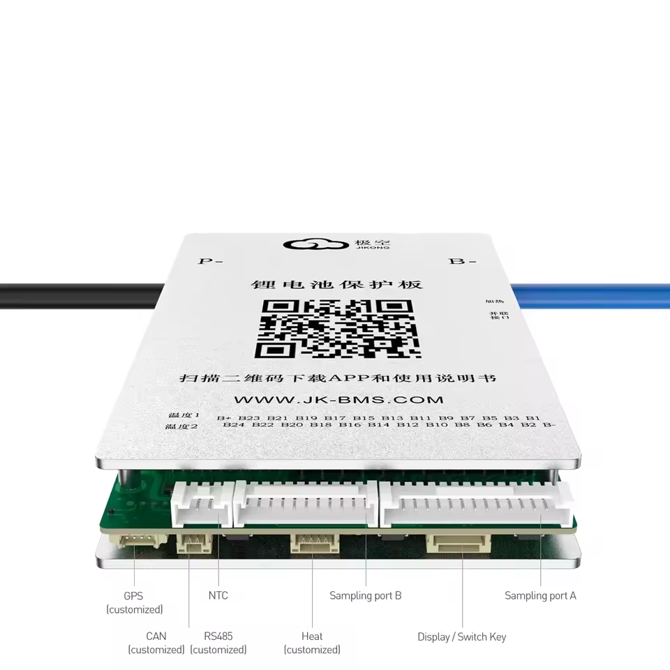 BMS JK-BD6A20S8P, Li-Ion/LiFePo4/LTO 8S-20S; Balancer 0.6A; Charge/Discharge: 80A; BT