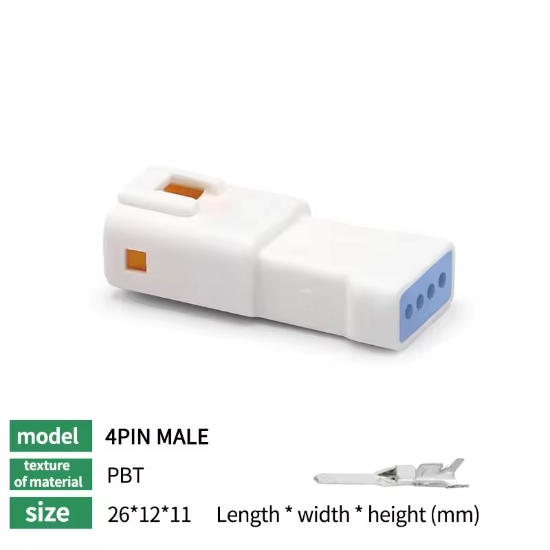Steckverbinder JWPF 4pin "Stecker" mit Kontakte Steckverbinder JWPF 4pin "Stecker" mit Kontakte