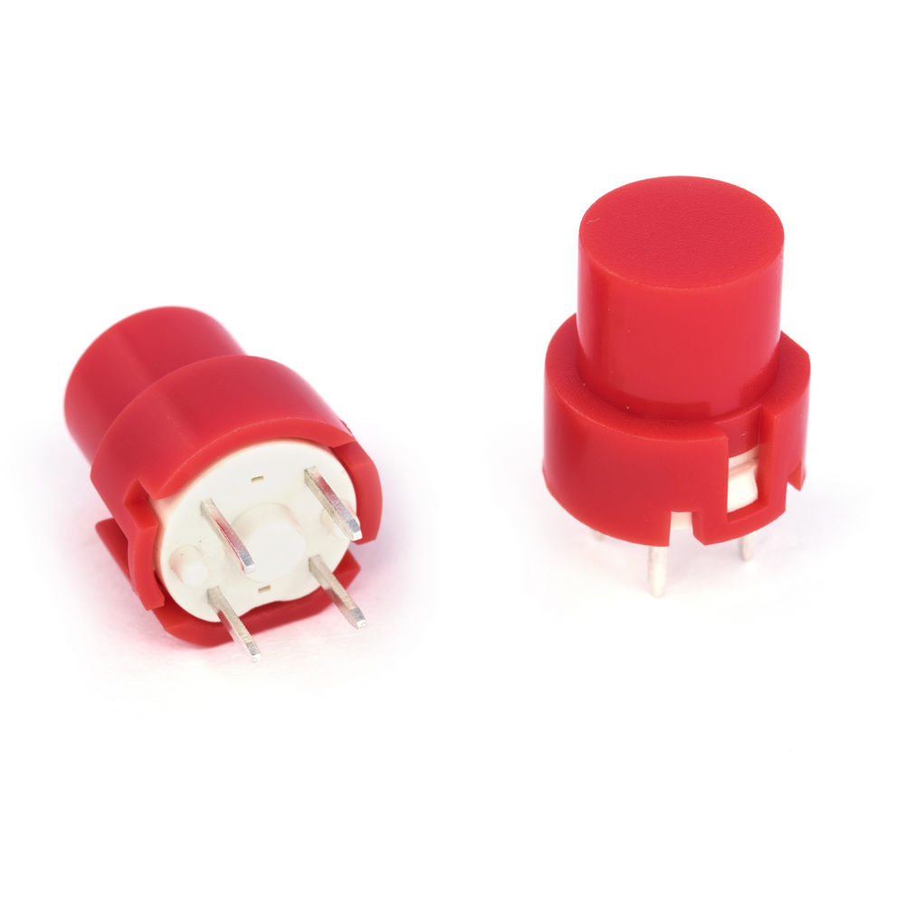 KS01-BV-RED MikroSchalter; 1; SPST-NO; 0,01A/35VDC; THT; 1,2Н; O12mm