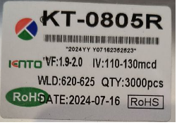 KT-SMD0805-R  0805 red