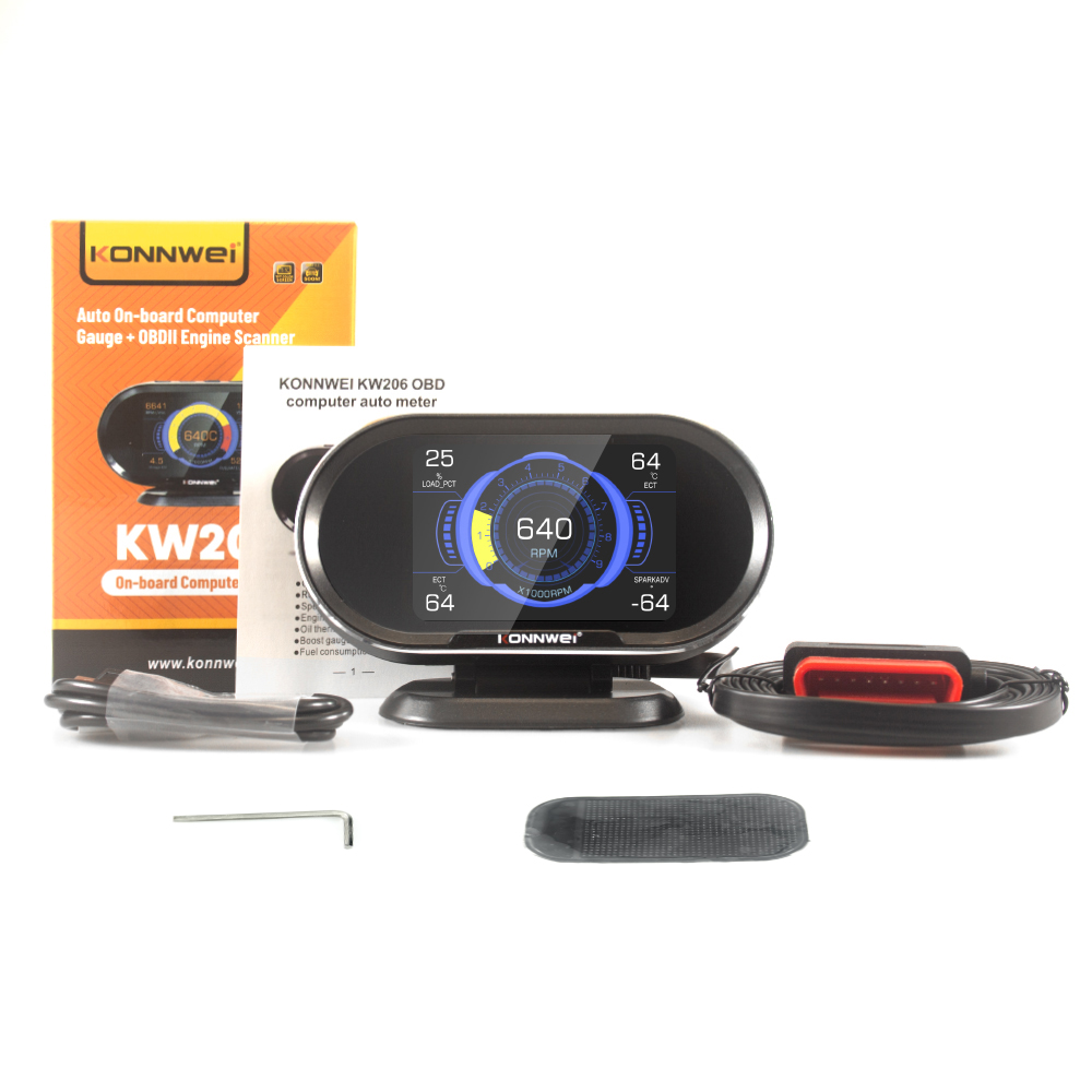 Автомобільний OBD2 бортовий комп'ютер KONNWEI KW206