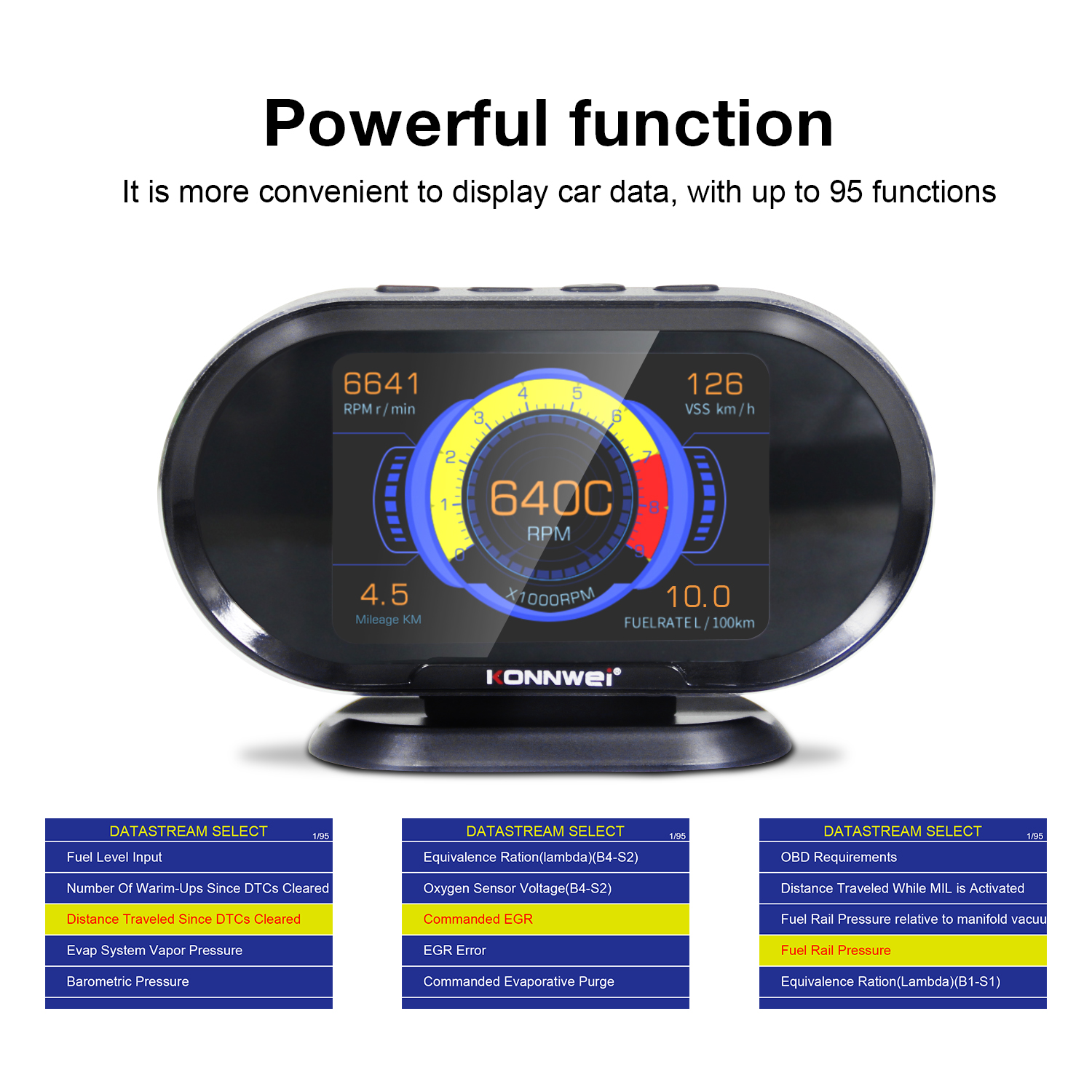 Автомобільний OBD2 бортовий комп'ютер KONNWEI KW206
