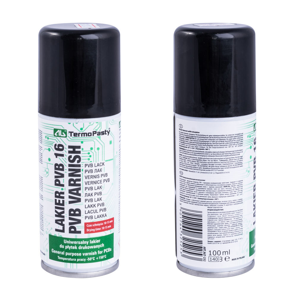 Schutz- und Isolierlack PVB 16 Spray 100ml Universal-Lack für Leiterplatten u.ä.