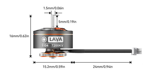 Мотор LAVA 1104 7200kV для Pavo20 Pro II, 24mm, 1шт Мотор LAVA 1104 7200kV для Pavo20 Pro II, 24mm, 1шт
