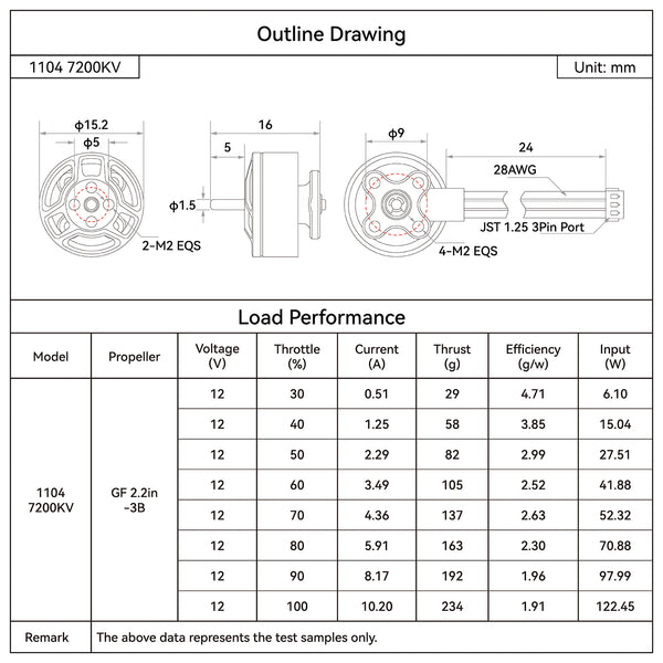 Мотор LAVA 1104 7200kV для Pavo20 Pro II, 24mm, 1шт Мотор LAVA 1104 7200kV для Pavo20 Pro II, 24mm, 1шт