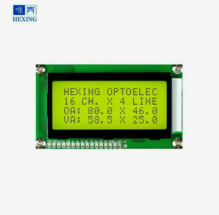 Дисплей LCD1604 16x4 Dots With Backlight Green з підтримкою Кирилиці