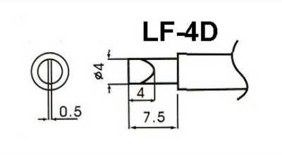 WQ-4D (Lötspitze für bleifrei Lötkolben)