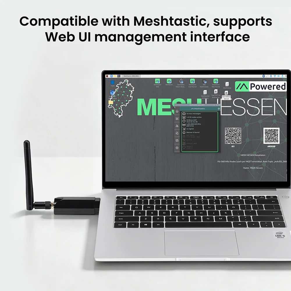 USB-Adapter Meshstick LoRa SX1262 TCXO für Meshtastic