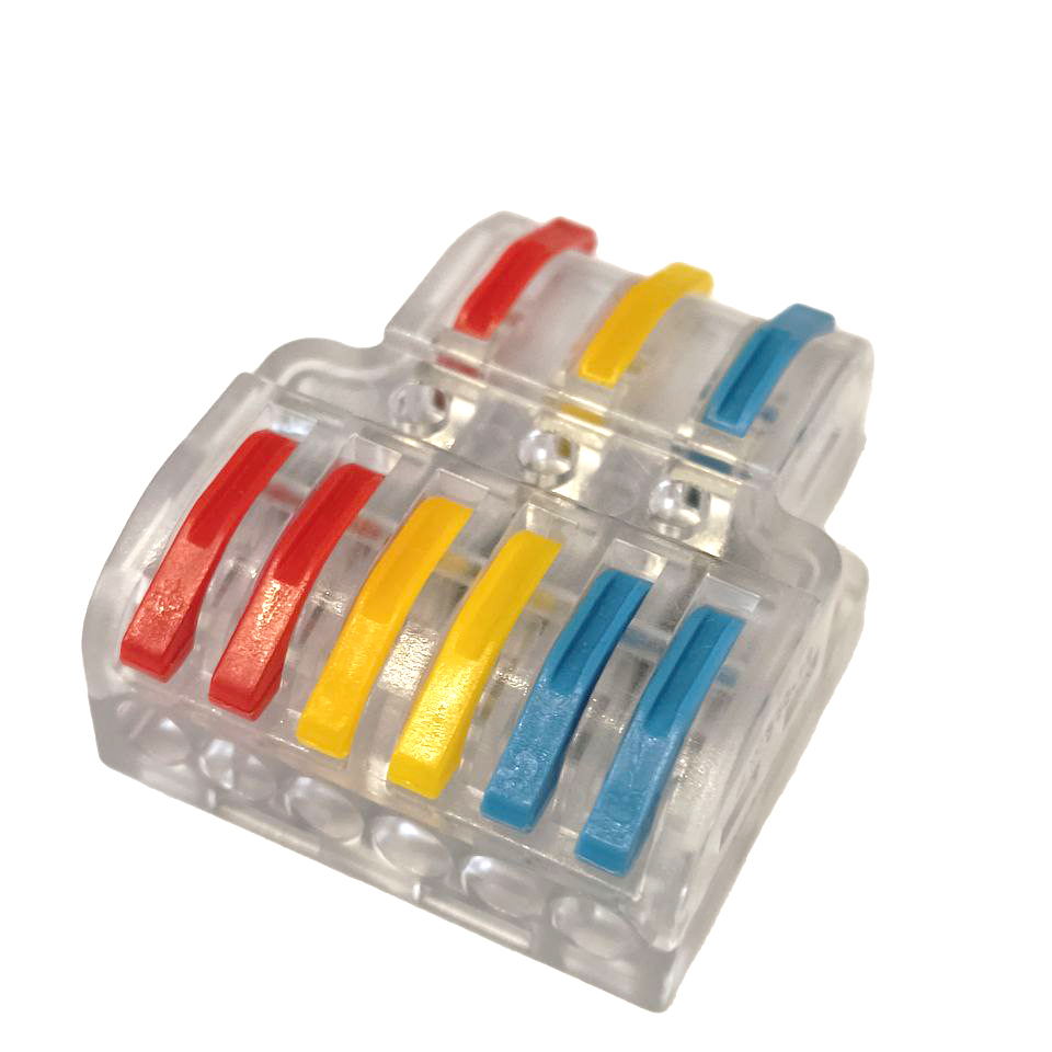Клема прозора LT-633 6х3 контакти, 0.08-4.0mm², 28-12AWG, 32A / 250-600V