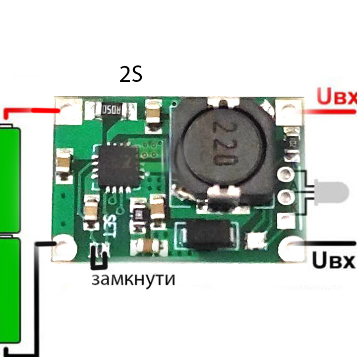 Импульсный зарядный модуль для Li-Ion 1S/2S, на TP5100, до 2A