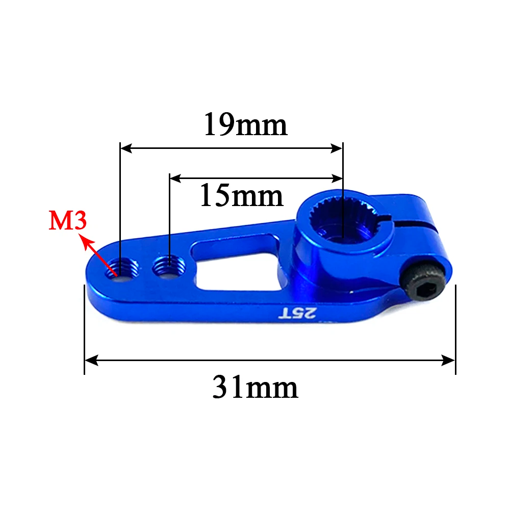 Hebel für Servo schwarz 25T, 31mm, M-078 Hebel für Servo schwarz 25T, 31mm, M-078
