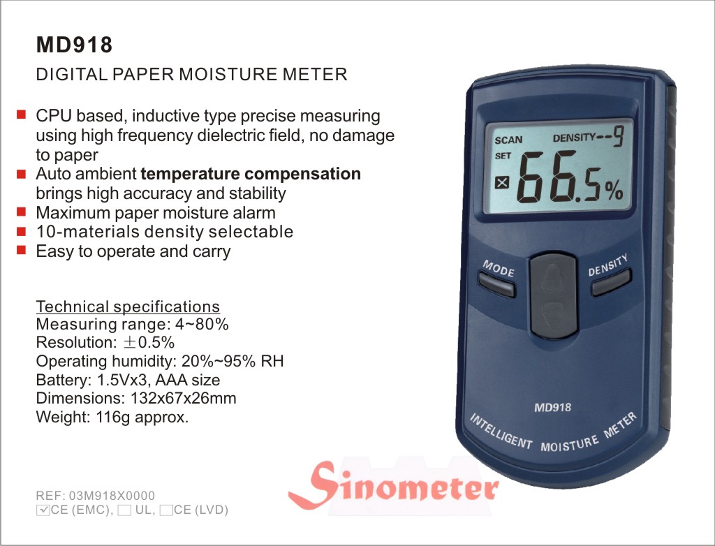 Tester Feuchtigkeit MD918