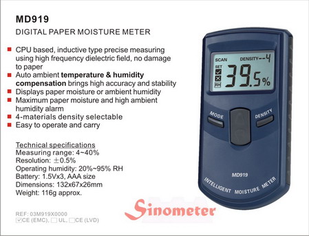 Tester Feuchtigkeit MD919