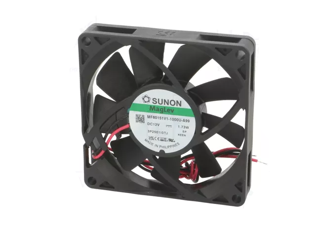 Вентилятор 80x80x15, 12V (MF80151V1-1000U-A99- Sunon) (MF80151V1-A99-A) Вентилятор 80x80x15, 12V (MF80151V1-1000U-A99- Sunon) (MF80151V1-A99-A)