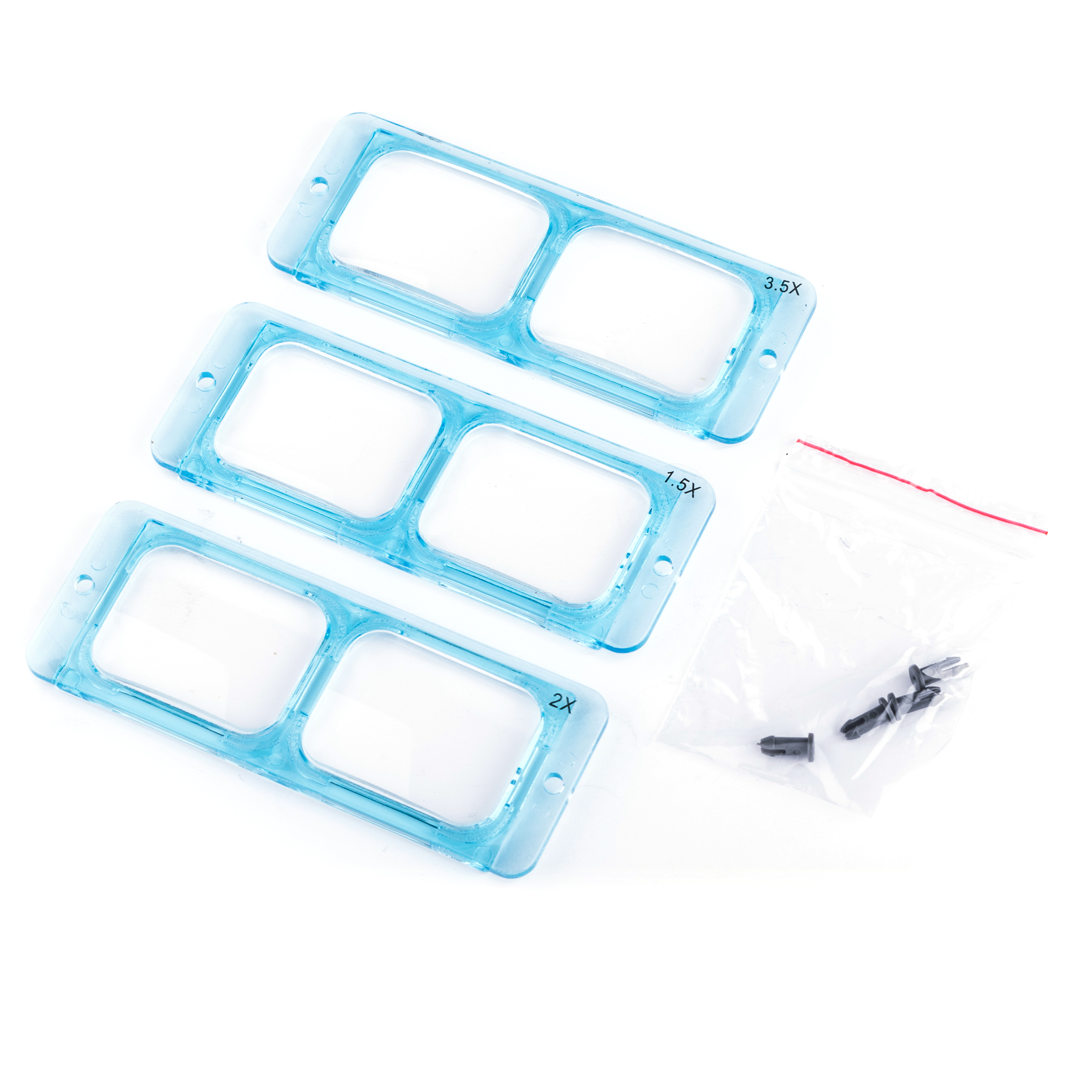 Binokularlupe MG81007B Kopf-Lupe (Glaslinse) 1,5x 2X 2,5x 3,5X