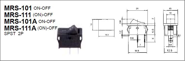 Umschalter MRS-101 on-off schwarz