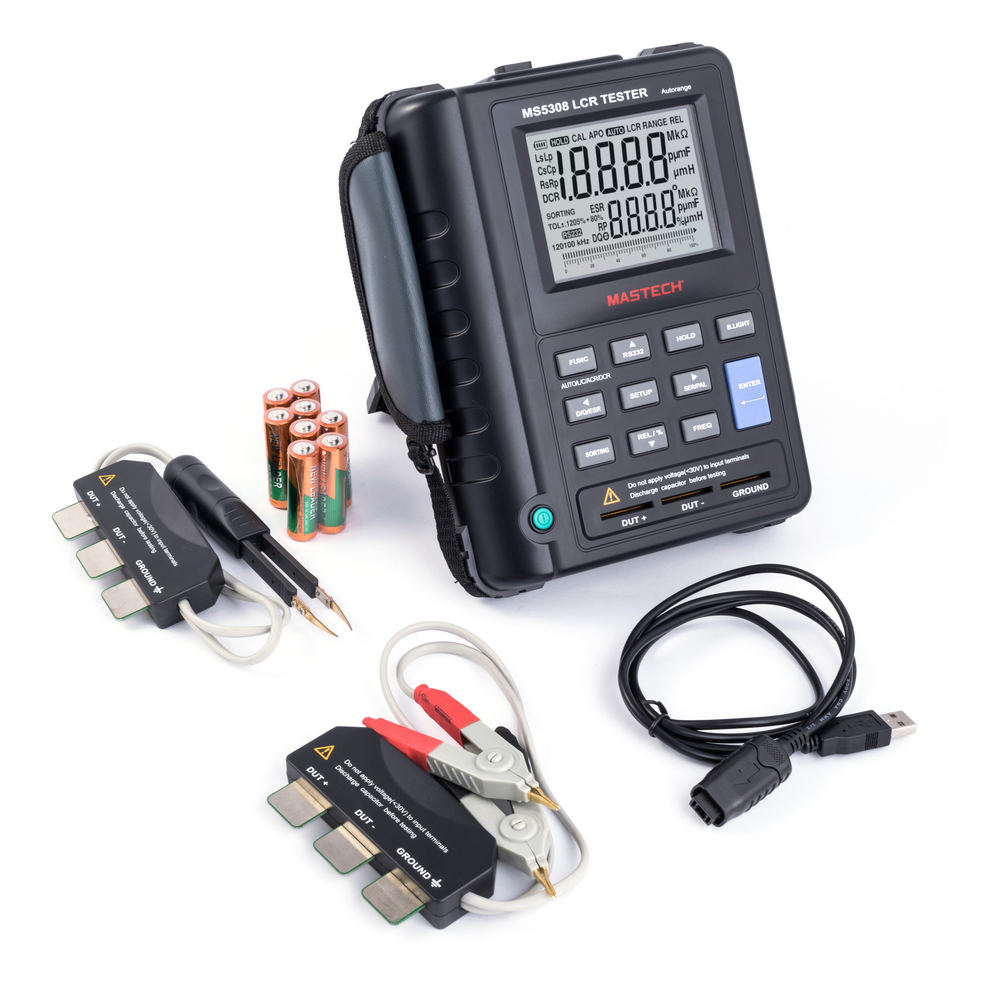 MS5308 LCR-Meter Mastech Profi Breite Messbereiche 5 Testfrequenzen Dual Display