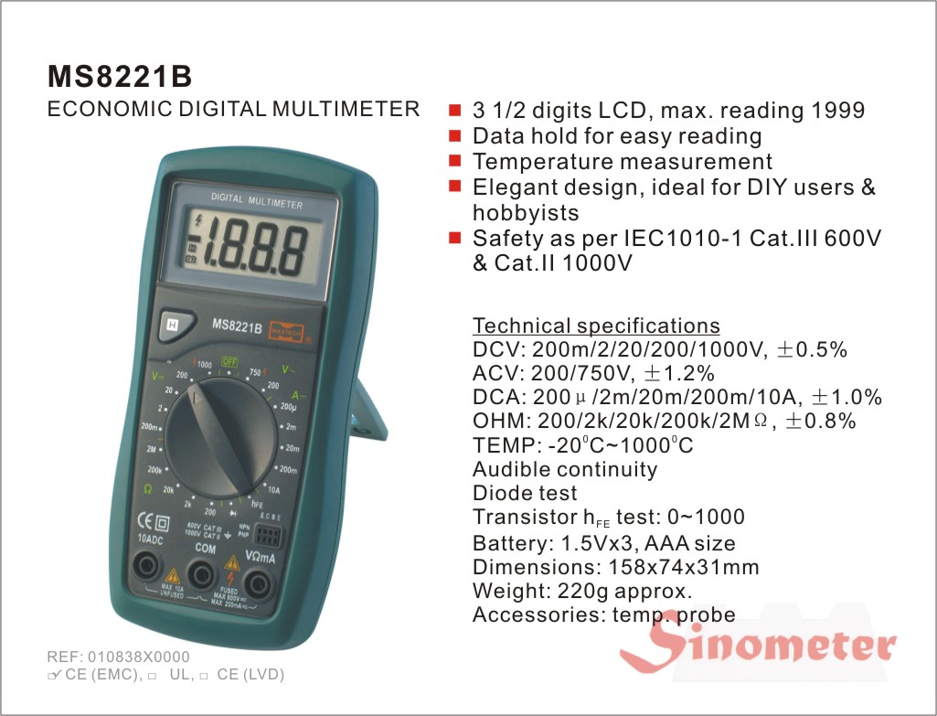 Multimeter MS8221B Multimeter MS8221B