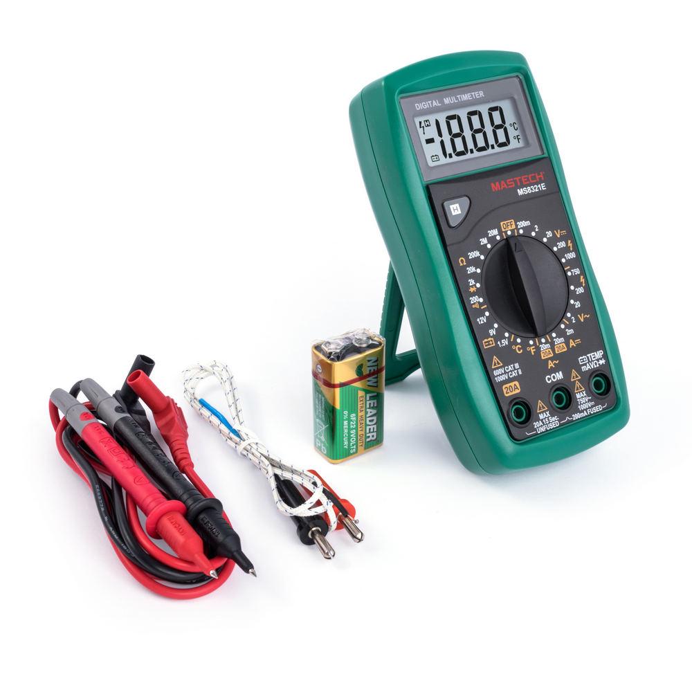 MS8321E MASTECH Digital Profi Hand-Multimeter A/V/Ohm/Temperatur Batterietest